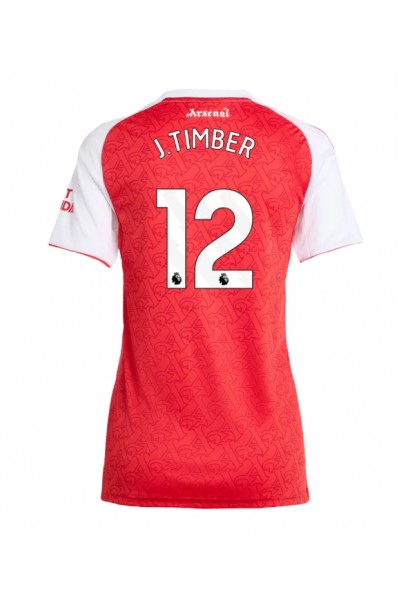 Arsenal Jurrien Timber #12 Jalkapallovaatteet Naisten Kotipaita 2025-26 Lyhythihainen Arsenal Jurrien Timber #12 Jalkapallovaatteet Naisten Kotipaita 2025-26 Lyhythihainen